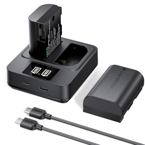 llano 2-Pack LP-E6P Batteries & 20W Fast Charger Set - for Canon EOS R6 Mark III/II R5 Mark II R5 R6 R R7 5D/6D Mark II/III/IV 5Ds 90D 80D - Real 2400mAh Capacity USB-C Fast Charging