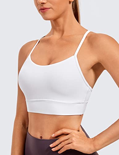 Image of CRZ YOGA Butterluxe Y Back U Neck Sports Bra | Light Support, Removable Pads, Yoga, Extremely Soft, Longline, for Women