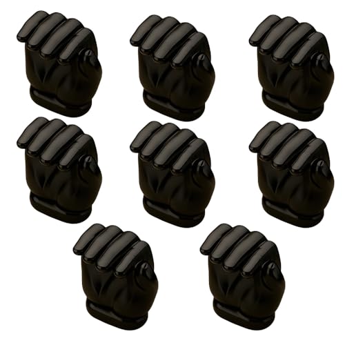 Image of Hand Design Knob for Drawer /Door Knob /Drawer Knobs /Decorative Knobs and Pulls /Door Hardware /Zinc Alloy (Matt Black Finish) Pack of 8-| 3 Years Warranty |