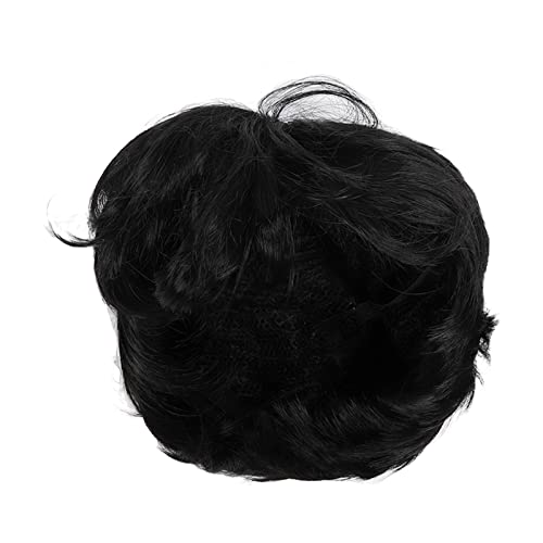 Perruque homme noir synthétique résistant chaleur