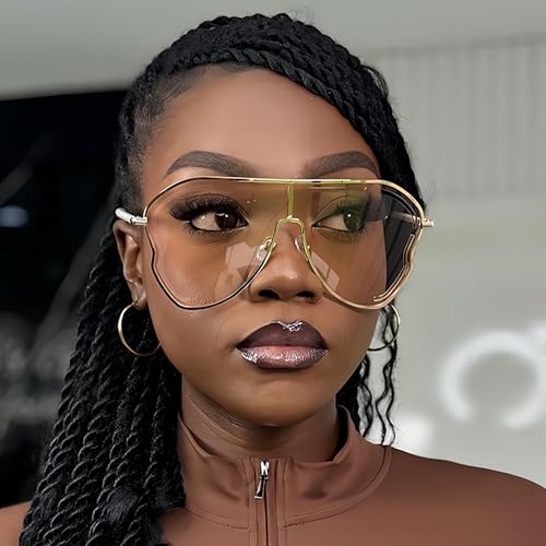 Chicid Oversized Sunglasses for Women, Classic Butterfly Big Frame UV400 Protection Trendy Shades2