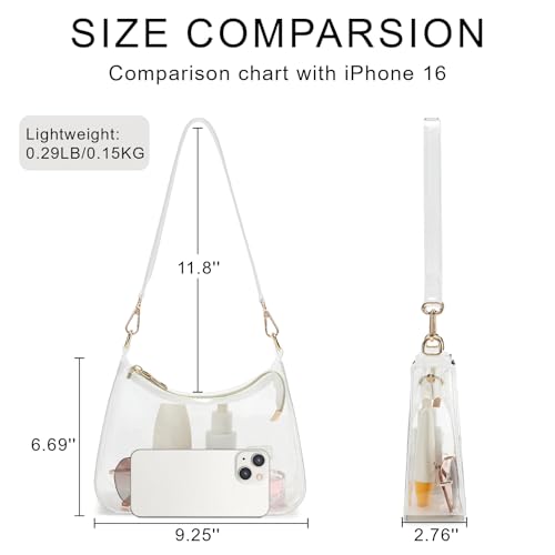 NEOREAL Clear Bag for Stadium Events, Clear Crossbody Purse, Small Purse Handbag for Women Transparent, Concert Bag3