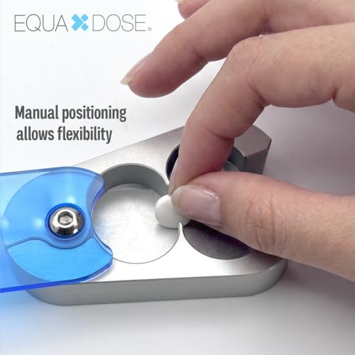 Image of EQUADOSE Pill Splitter with Premium and Durable Aluminum Blades, Blue | Safely and Cleanly Cuts Small and Large Tablets, Vitamins, and Pills, Tablet Divider for Accurate Medication Dosing