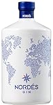 Nordés Gin Premium | Elaborato con una Porzione di Alcol Etilico e 6 Botanicals Galiziani. Sapore Fresco, Morbido e Aromatico. Graduazione 40º - Bottiglia 700 ml
