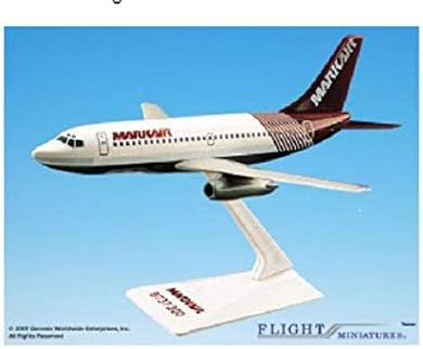 Miniatura 4 de Flight Miniatures Mark Air 737-200 Escala 1180 - Modelo de avión de plástico a presión - Réplica coleccionable de los aviones Mark Air Airlines -