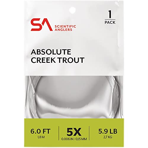 Scientific Anglers Absolute Creek Trout 6' Leader Single Pack 6X #TOP10