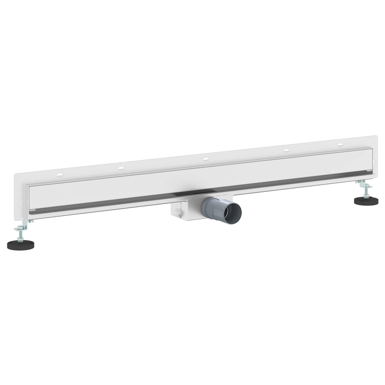 Desagüe de ducha montado en la pared, acero inoxidable 304, plata 90 cm, con patas ajustables, válvula de drenaje, tapón de olor y accesorios para baño y cocina