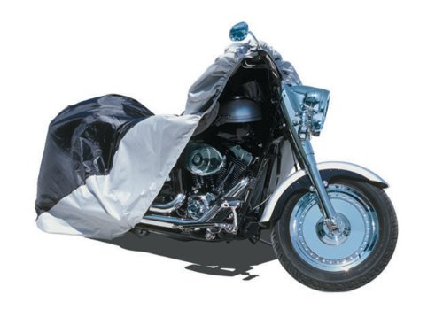 Raider Black and Silver X-Large Motorcycle Cover