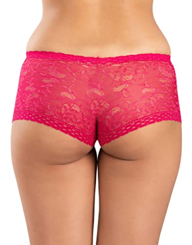 Image of FIMS - Fashion is my style Cotton Lycra Net Boy Short Panty for Womens, Mid Rise, Satin, Hipster Panties, Daily Use, Back and Front Coverage, Brief, See Main Image to Check How Many Panty You Will Get