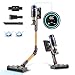 PRETTYCARE 45KPA/530W/60Mins Aspiradora sin Cable, Aspirador Escoba sin Cable Potente Modo Automático, Aspirador Inalámbrico Antienredo para Suelo/Alfombra/Pelos de Animales V3,2025 Actualización