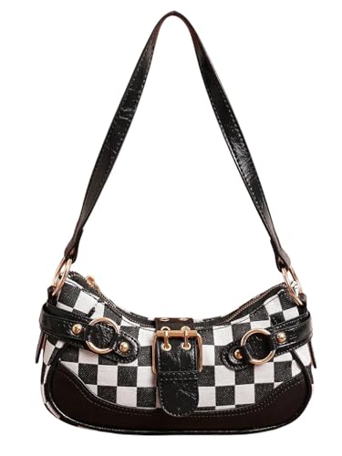 Image of GORGLITTER Women's Y2k Shoulder Bag Buckle Western Vintage Hobo Pu Leather Handbags with Coin Purse