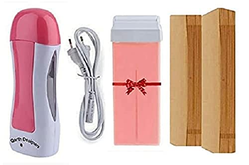 Qarth Designers Roll on Wax Heater Machine Hair Removal Wax Warmer with Roll on Wax Refill Cartridge and Wax Strips-140pcs for Painless Strip Hair Removal, Wax Strips and After Wax Gel for Full Body, Arms and Face, Waxing Kit for Women - Multicolor (B08YYP5848) Amazon Price History, Amazon Price Tracker
