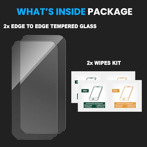 Image of FIRST MART Tempered Glass Screen Protector for Vivo V70 / V70 Elite - Full-Glue Screen Guard, 3D Edge to Edge, HD Clear, Bubble-Free, Case-Friendly, Black, Pack of 2