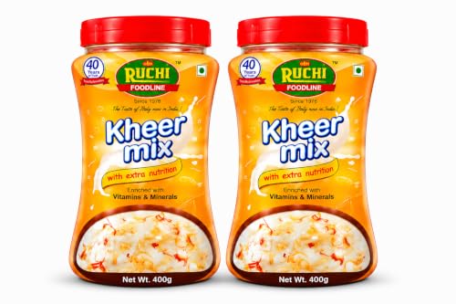Image of Ruchi Instant Kheer Mix | Sweet Dish Dessert Mix | Creamy Indian Rice Kheer | 800g (400g x 2)