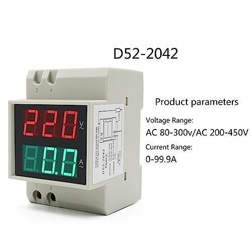 Voltmètre ampèremètre din rail avec transformateur intégré LED - 2
