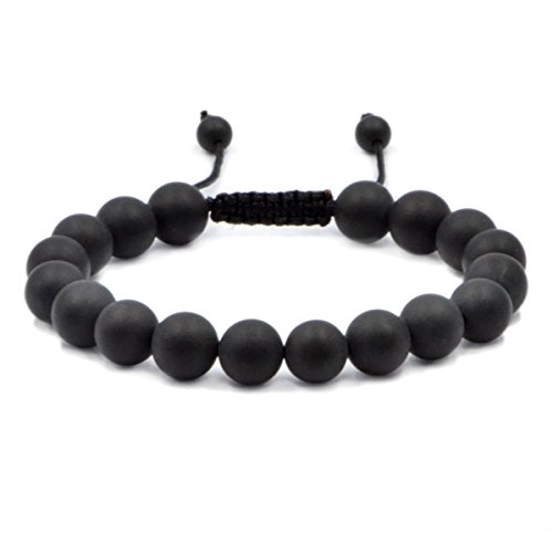 Image of AD Beads Natural 10mm Gemstone Bracelets Healing Power Crystal Macrame Adjustable 7-9 Inch