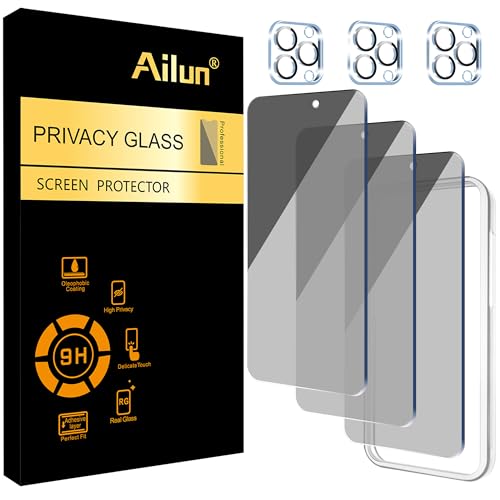 Ailun 3Pack Privacy Screen Protector for iPhone 15 Pro Max