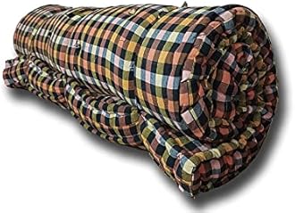 5-Inch Soft Thick Cotton Quilt | Foldable Box Mattress | Medium Firm Multicolor Cotton Gadda for Small Single Bed (2.5X6 ft or 72X30X5 Inches)