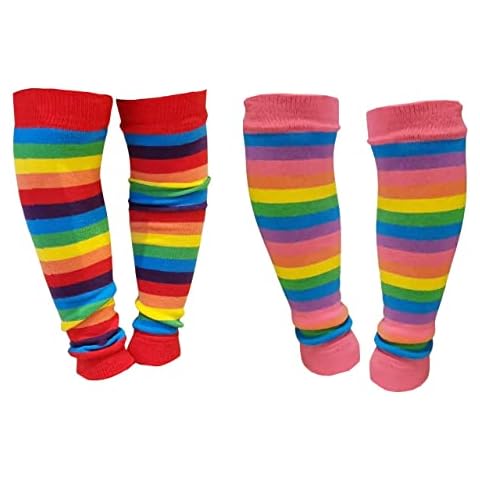 Fußstulpen für Baby/Kinder/Jungen/Mädchen, pink-rote Regenbogen-Fußstulpen, für 6 Monate bis zu 8 Jahren, 2 Stück Cover