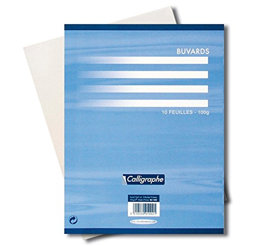 Lot de buvards blanc Clairefontaine 16x21 100g papier buvard