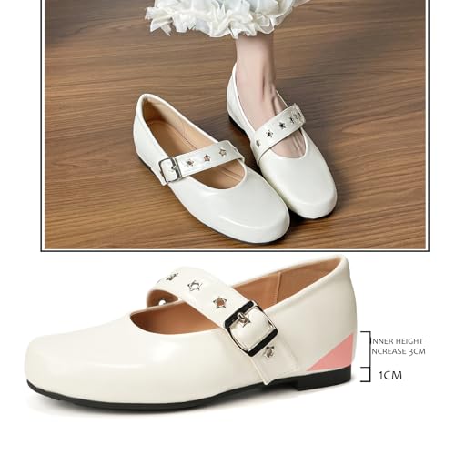 Women's Patent Leather Flat Mary Jane Retro Round Toe Adjustable Buckle Solid Color Classic Dress Shoes Comfortable Work Dance Flat Shoes2