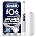 Oral-B iO6 Electric Toothbrush For Adults, 1 Toothbrush Head and Travel Case, 5 Modes with Teeth Whitening, 2 Pin Plug, Grey Opal