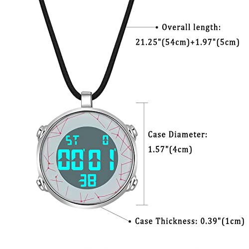 Image of JewelryWe Men Women Digital Clip Watch Mini Microlight Backpack Buckle Belt fob Watches for Rock Climbing Doctors Nurses Chefs for Mother's Day