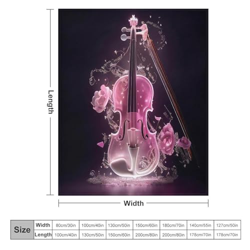 Couverture chaude violon 3D le cadeau idéal doux et lavable - 6