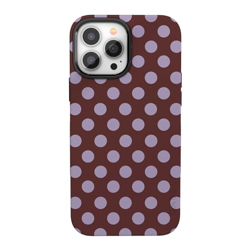Casely iPhone 13 Pro Case | Spotted in SoHo | Burgundy Polka Dot | Bold Protective Design | Compatible with MagSafe