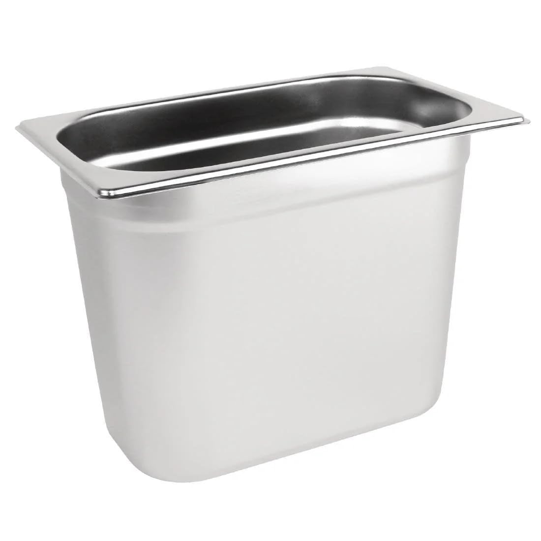 Vogue Stainless Steel 1/4 Gastronorm Tray 200mm - Fridge, Blast Chillers Safe Tray to Store and Cook Food K823