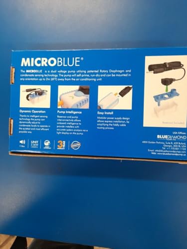 Blue Diamond MicroBlue X86003 Condensate Pump W/Reservoir 110-230V 1.3 GPH- For Mini Split Applications