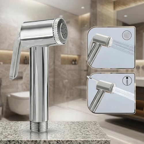 Image of Amazon Basics Health Faucet Gun Only - Premium Jet Spray for Toilet | Durable Bathroom Bidet Spray Head Pack of 1