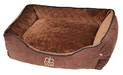 BOUTIQUE ZOO Premium Orthopädisches Hundebett | Größe M: 60 x 50 x 19 cm | Bett für Hunde oder Katzen | Hundesofa, Hundekissen, Hundeliege | abwaschbar Hundekorb | Thermo Isolierung | Farbe: Braun