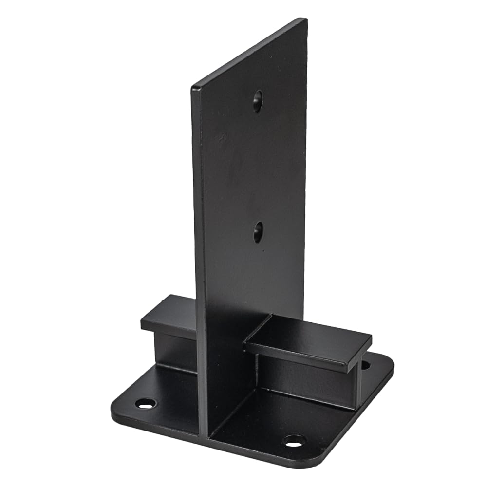 Tg Supplies Black Heavy Duty Galvanised Internal Bolt Down Pergola Post Support - Internal Post Anchor - Internal Post Bracket Base (100Mm - 4X4)