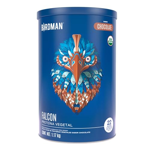 Birdman Falcon Protein Proteina Vegetal Organica En Polvo (Vegana) Certificada USDA, 22gr Proteina por porción, Sin inflamacion, Sin acne, Sabor Chocolate | 39...