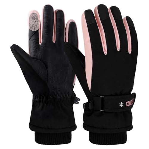 Guantes de esquí para mujer Tressify contra el frío y la lluvia con función táctil