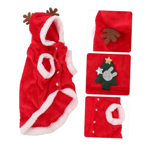 Disfraz navideño XL para perro diseño alce rojo miniatura 3