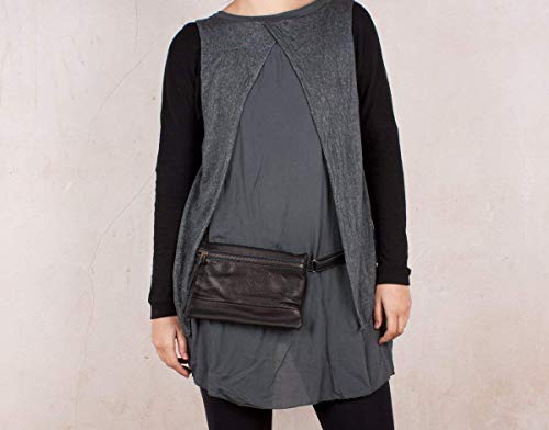 Riñonera cuero negra, riñonera piel negra, bolso de cadera, riñonera cuero, riñonera artesana, bolso cintura cuero, riñonera unisex
