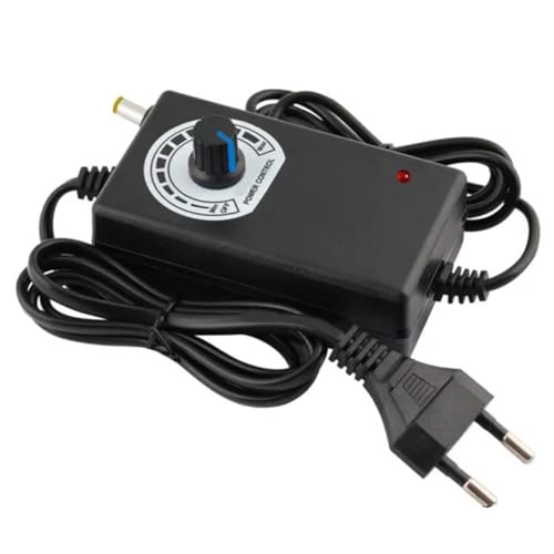 Image of Lighting Hub 6000 RPM 120mm x 32mm Square DC Blower Fan, Nozzle 12V, with 120V - 240V AC Plug, Variable Speed Controller, Centrifugal, for Outdoor Barbecues, Cooking, Wood Stove