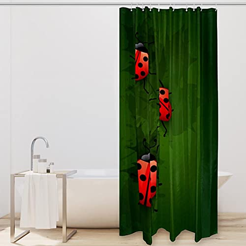 Rideau de douche Ladybugs imperméable anti-moisissure lavable - 3