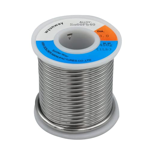 wyunway 60/40 solder for stained glass 1lb(450g) solder wire 