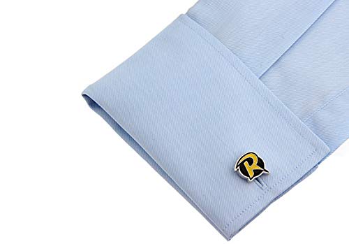 Mancuernillas para hombre KnBoB estilo alfabeto amarillo miniatura 4