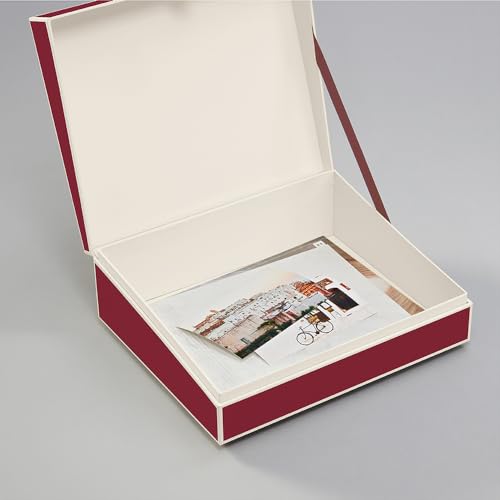 Boîte à documents Semikolon A4 bordeaux foncé pour rangement bureau - 4