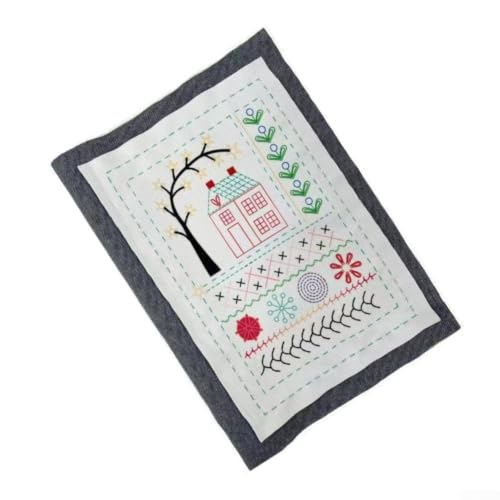 KHIronHive Kit de livre de point de broderie avec 86 outils - Livre d'entraînement en lin pour débutants - Portable - Kit d'apprentissage de la broderie à la main avec guide étape par étape pour les – vue 9