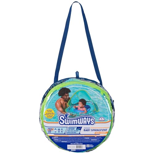 Image of SwimWays Baby Spring Float Pool Float with Canopy for Kids 9-24 Months