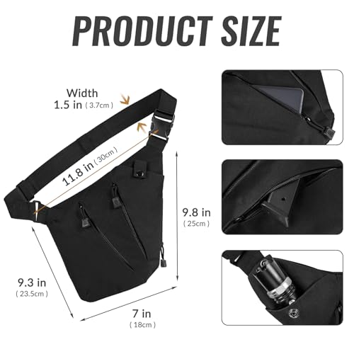 Tactical Concealed Carry Crossbody Sling Bag, Anti-thief CCW EDC Carry Bag2