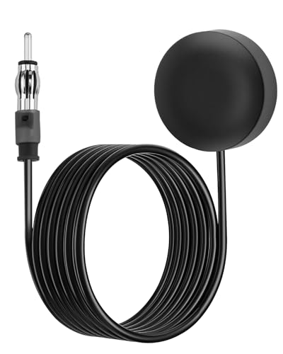 Hemlosk Antena Coche FM Universal, Amplificada Interior, Compatible con Vehículos, Camiones, SUV, Radios