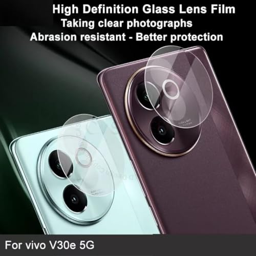 Image of Clear Camera Lens Protector for Vivo V30e - 9H Tempered Glass, Scratch-Resistant Camera Glass Protector
