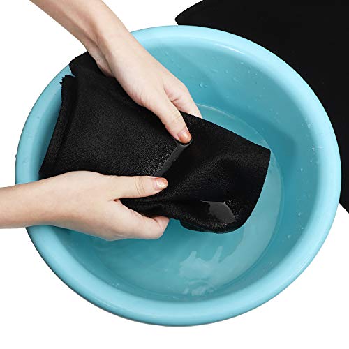 2 Set Directors Chair Canvas Replacement, Makeup Chair Seat and Back Replacement Cotton Canvas Stool Protector for Home Director Chair Medium Size (Black)