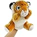 BTOSEP Amis des Animaux, marionnette à Main Tigre Safari Animal en Peluche Jungle Jouets en Peluche Faune Jouet Tigre réaliste pour Le Jeu imaginatif et Le Jeu de rôle, 25 cm